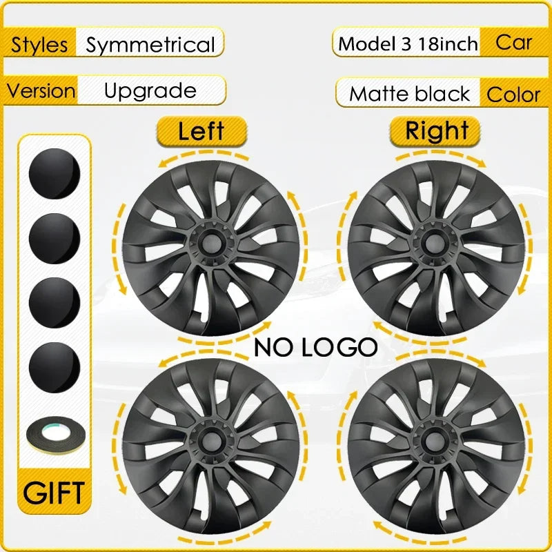 YIKUN Tesla Model 3 Hub Cap Wheel Cover Replacement