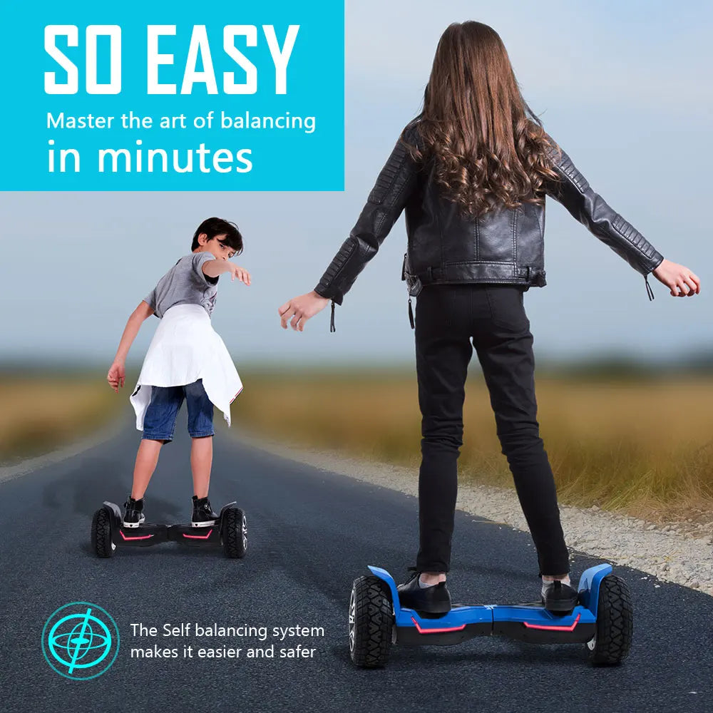 Off Road Self Balancing Scooter 350W Dual Motors LED Lights