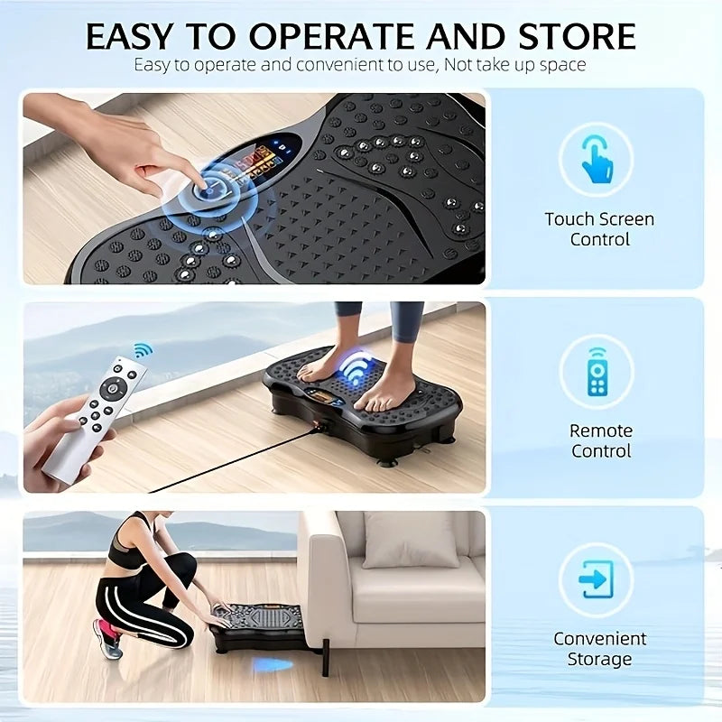 BZEQ Exercise Machine With Resistance Bands And Vibration Platform