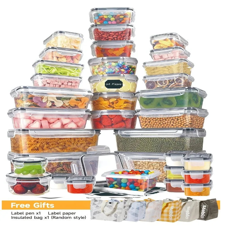 48 Piece BPA Free Food Storage Set With Airtight Lids
