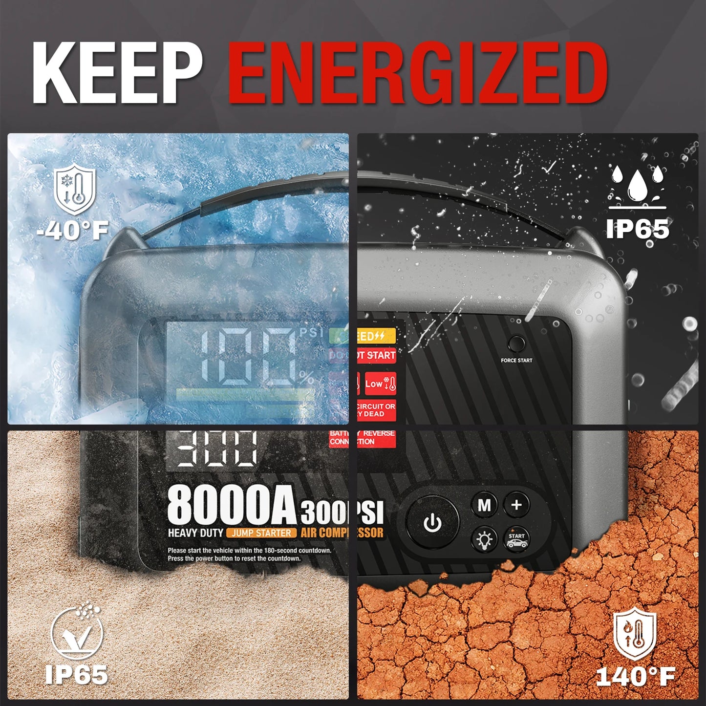 AdoreTrip 8000A Jump Starter 12V Car Battery Booster