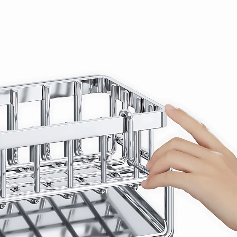 Over-Sink Kitchen Organizer Sponge Holder Drying Rack With Faucet Mount