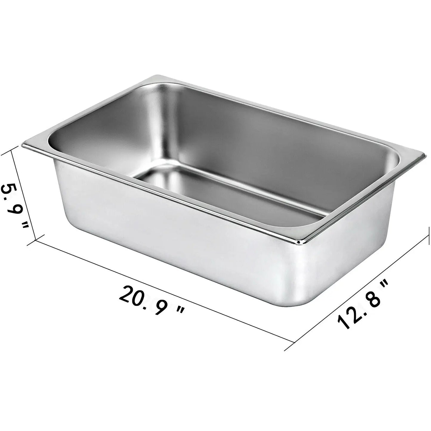 SucceBuy Stainless Steel Chafing Dishes Gastronorm Steam Table Pans