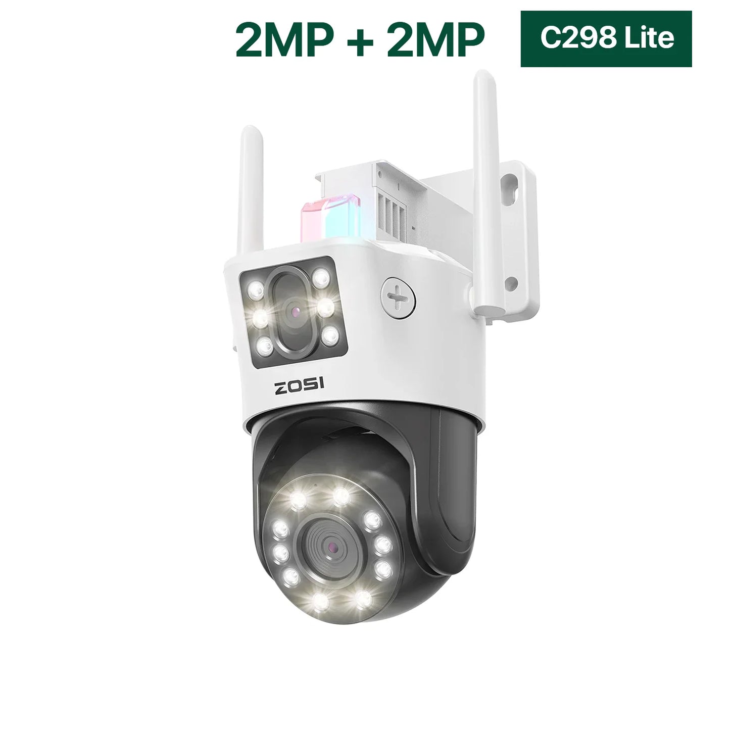 ZOSI C298 Max 4K 8MP Dual Lens Wired WiFi PTZ Security Camera Outdoor