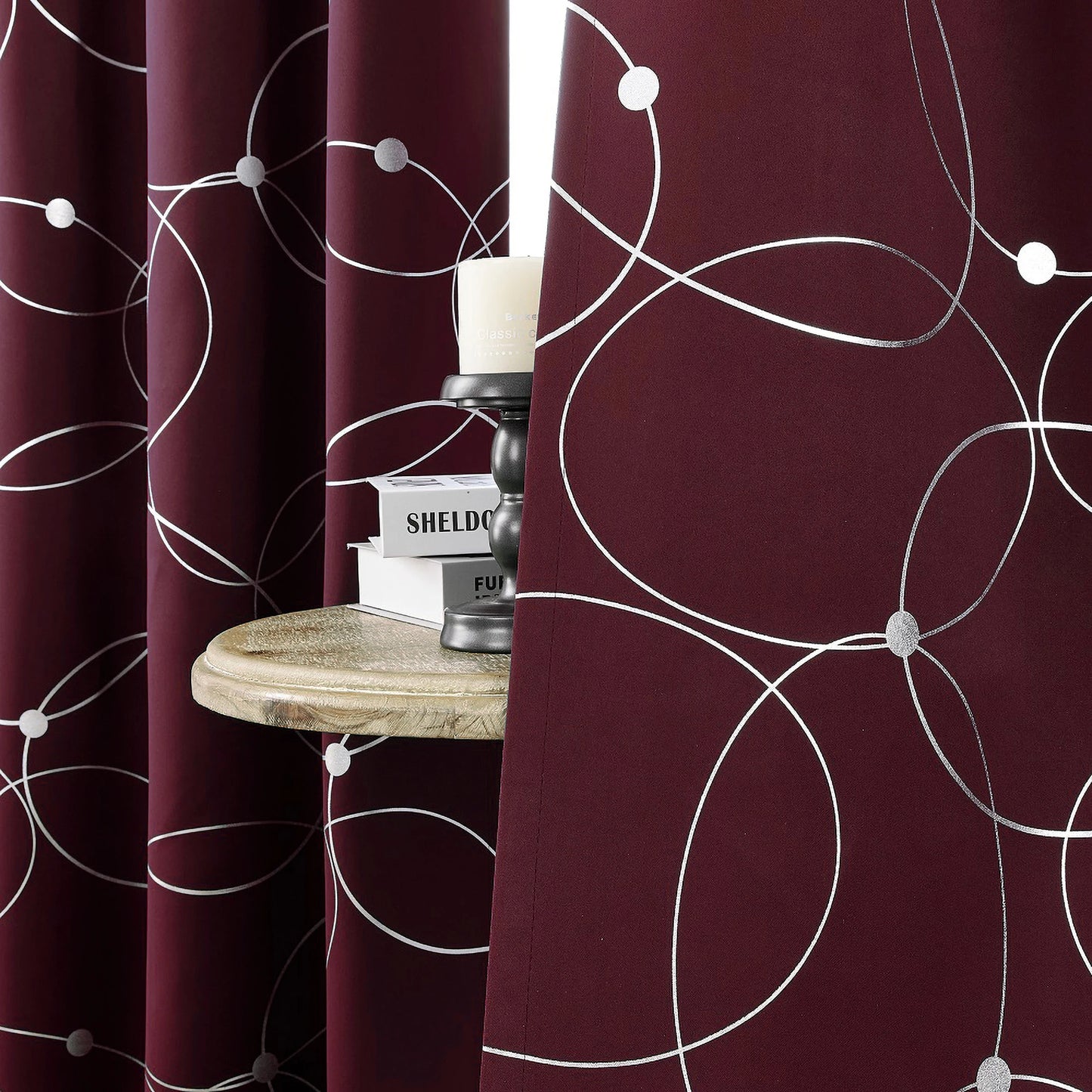 Blackout Curtains Grommet Thermal Insulated Room Darkening For Bedroom