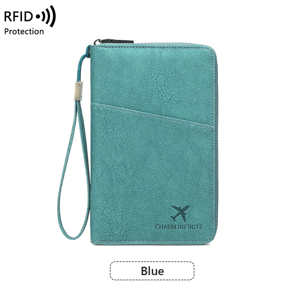 YIYUEQIANLI RFID Blocking Passport Wallet Travel Document Organizer