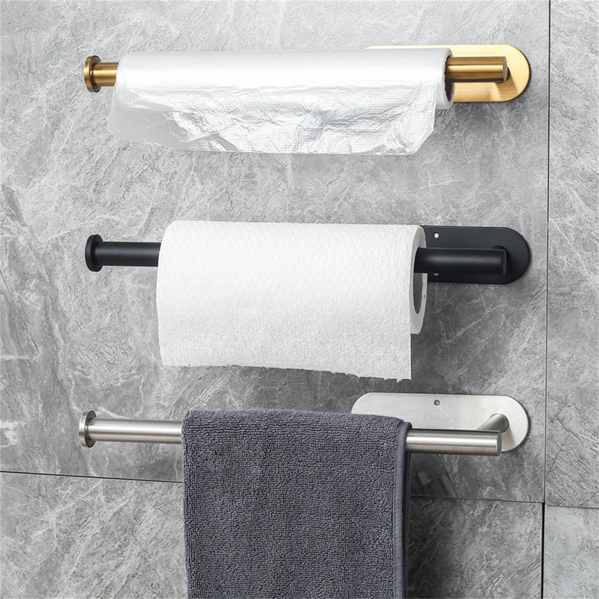 Adhesive Paper Towel Holder for Kitchen and Bathroom Organizer