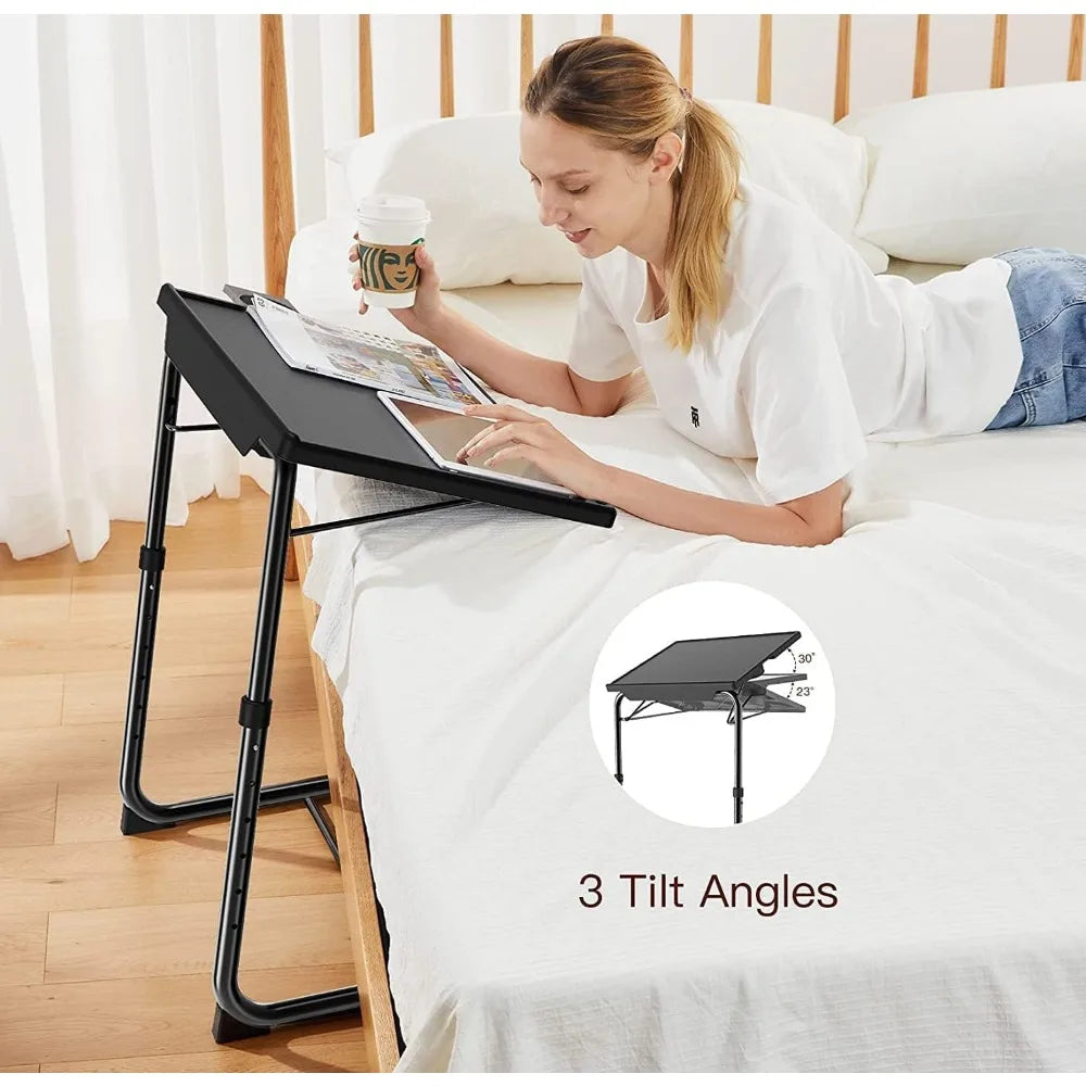 NBVCX Adjustable Folding TV Tray Table For Bed And Sofa