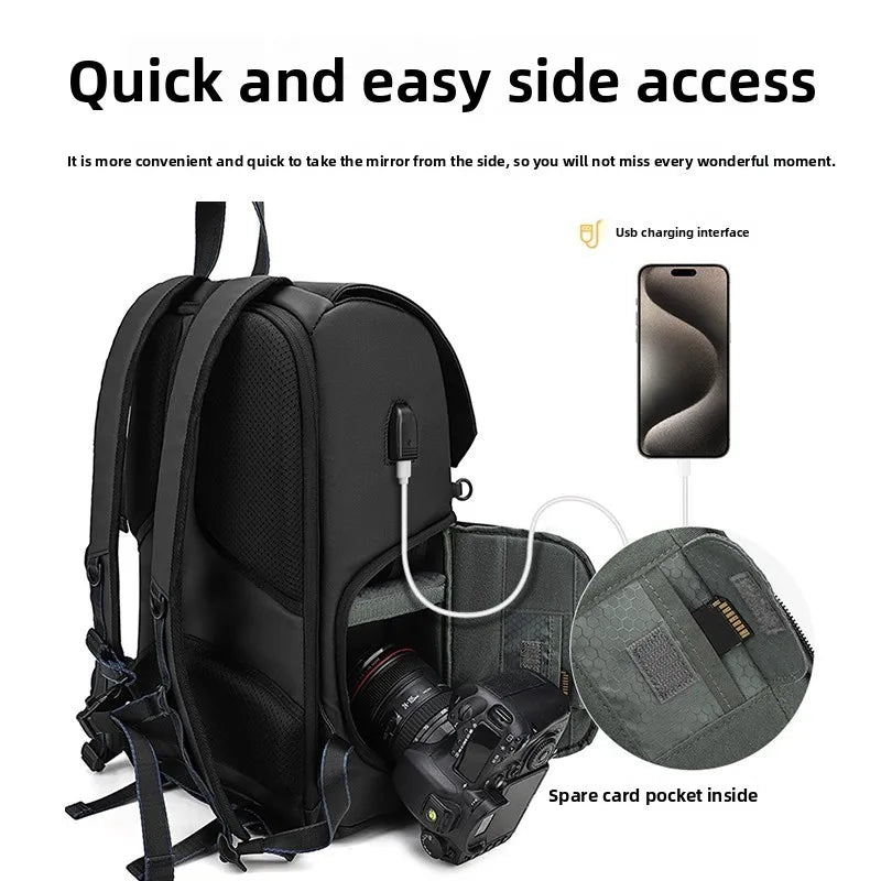 Retro Double Shoulder Camera Bag For Micro DSLR Telephoto Waterproof