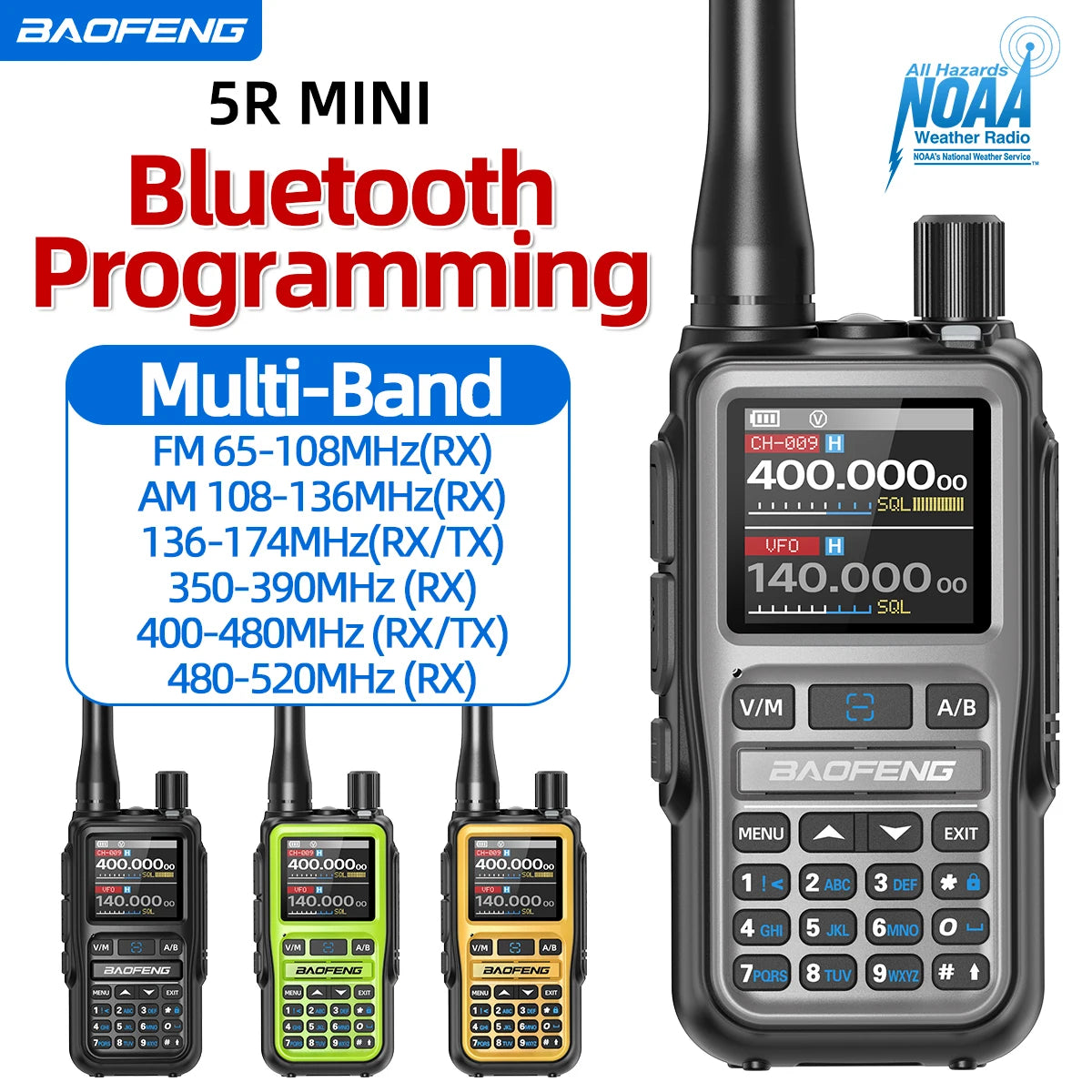 Baofeng UV-5R Mini Walkie Talkie Bluetooth Programming Ham Radio