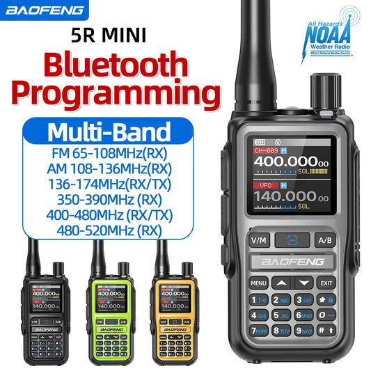 Baofeng UV-5R Mini Walkie Talkie Bluetooth Programming Ham Radio