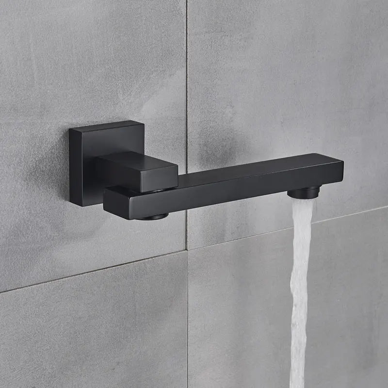 Hownifety Concealed Shower Set Faucet With Rainfall System Wall Mount