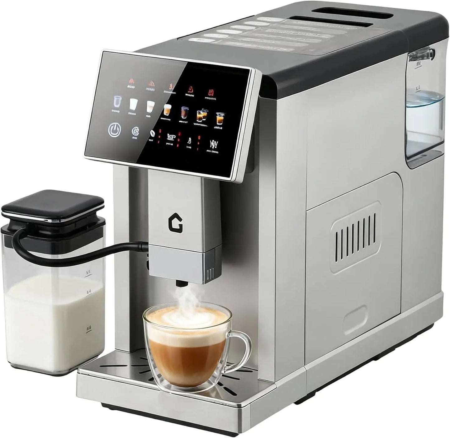 Acekool Espresso Machine With Milk Frother And Grinder Removable Brewer