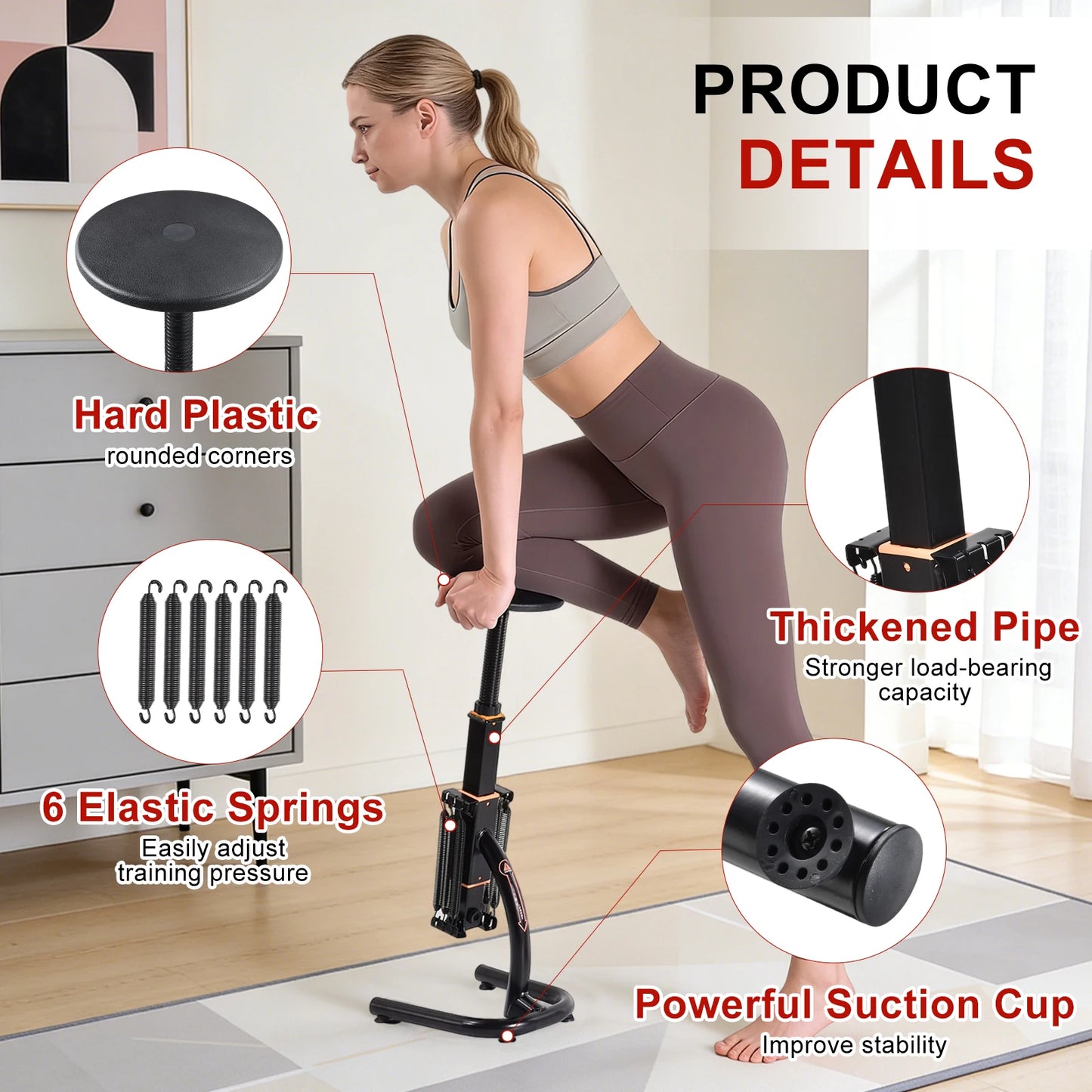Assisted Squat Machine Height Adjustable Glute Trainer Home Gym Equipment