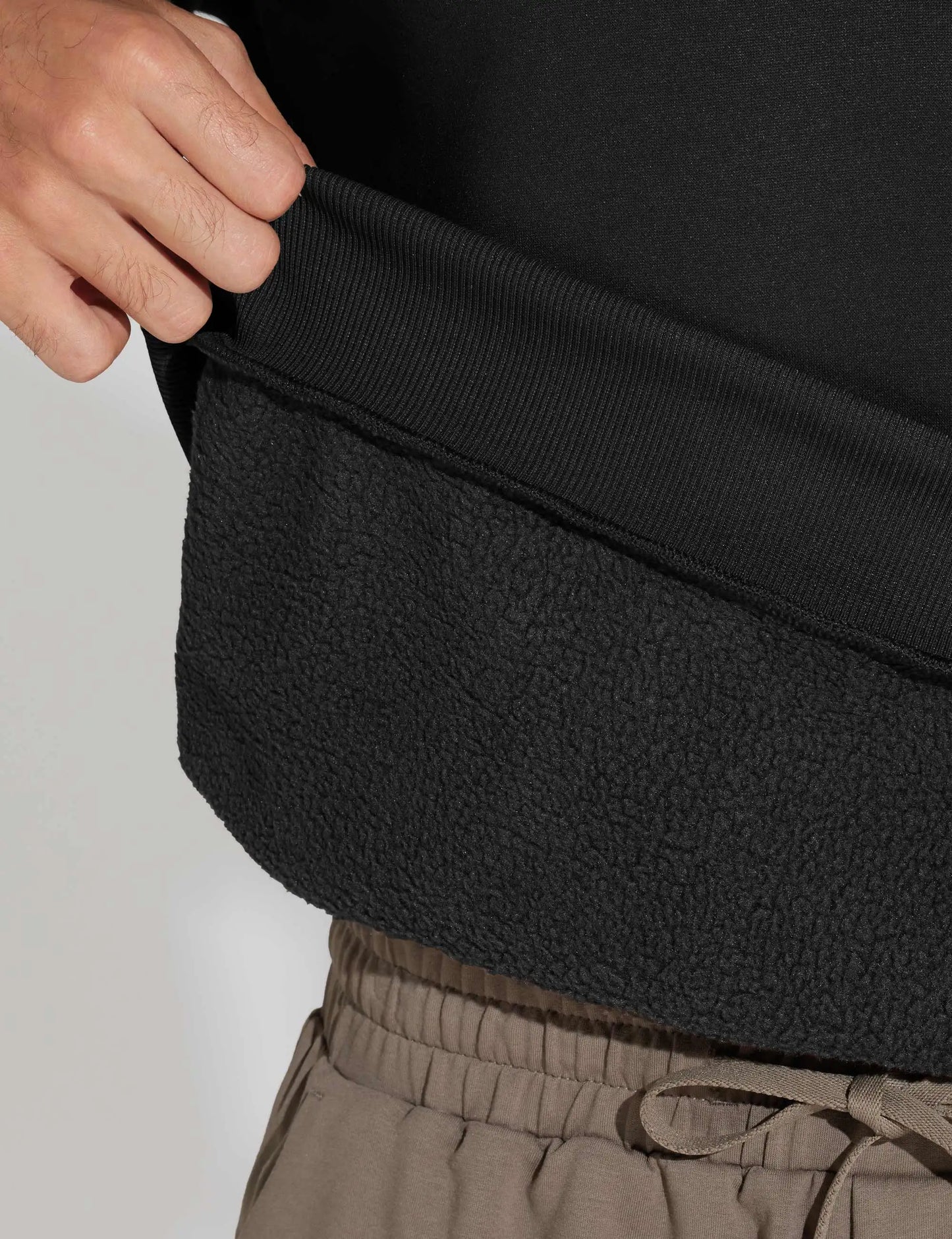 The Gym People Men Long Sleeve Half Zip Sweatshirt