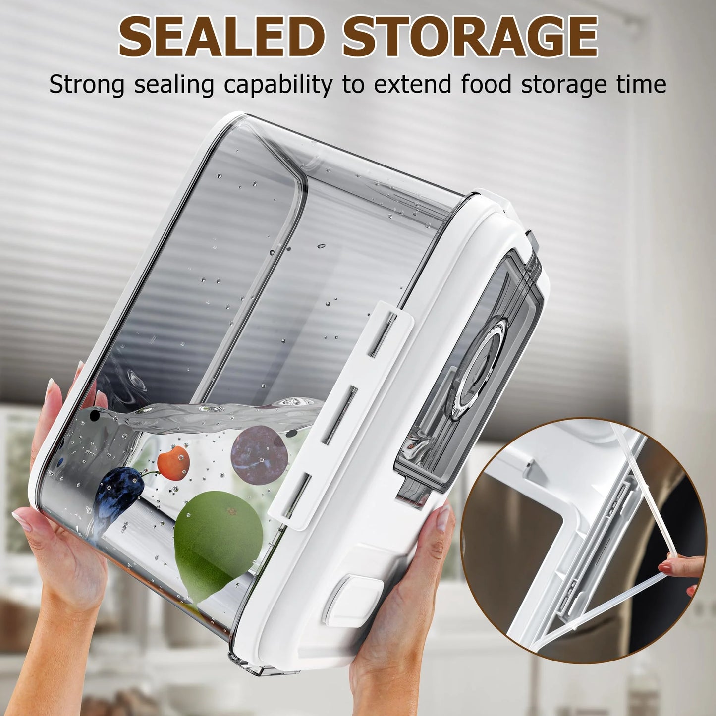 Bread Box Airtight Storage Container With Lid For Kitchen Countertop