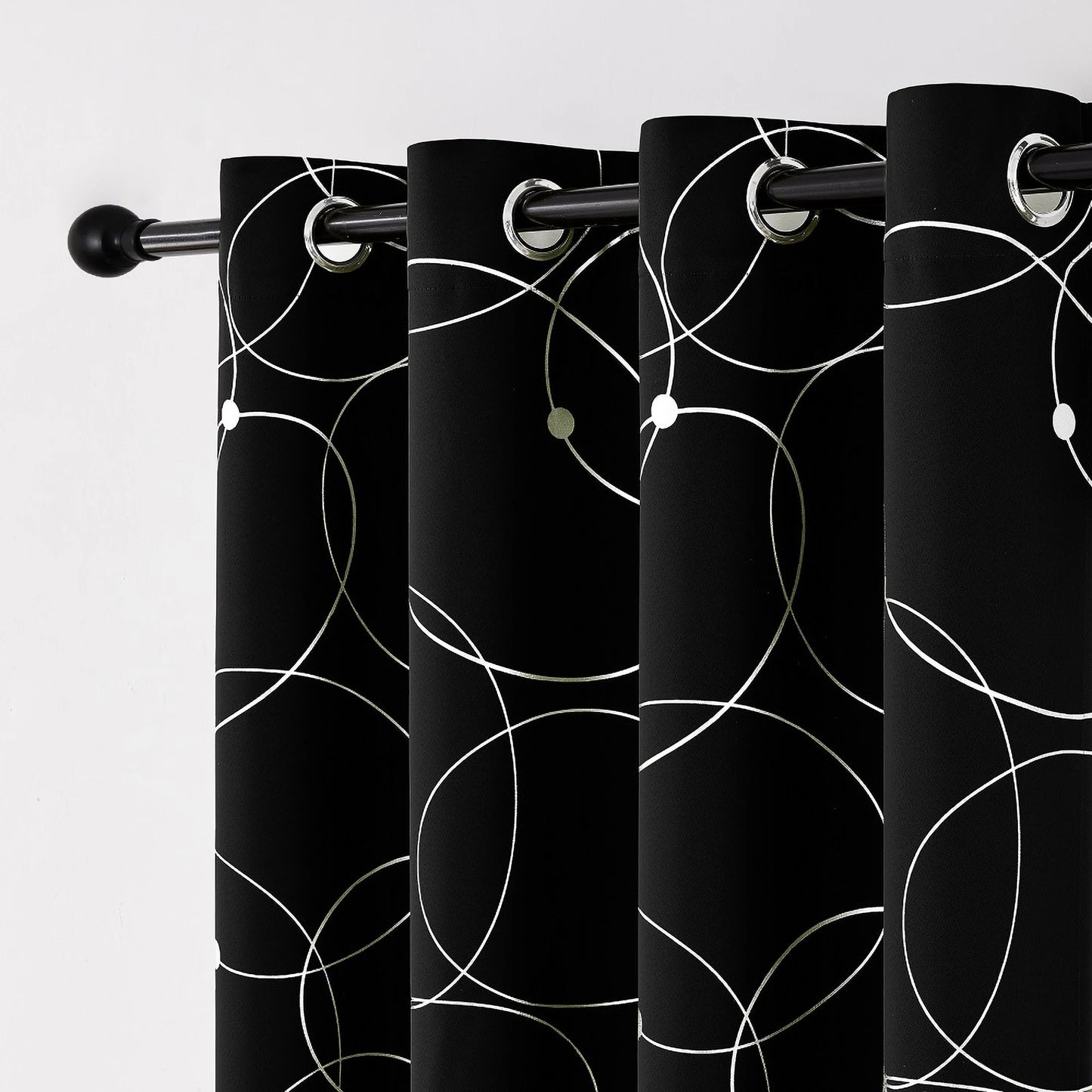Blackout Curtains Grommet Thermal Insulated Room Darkening For Bedroom