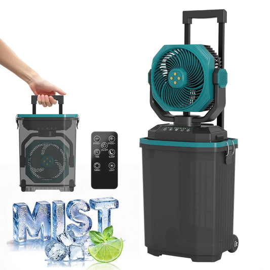 HiMISS Portable Misting Fan 30000mAh Rechargeable Outdoor Mister