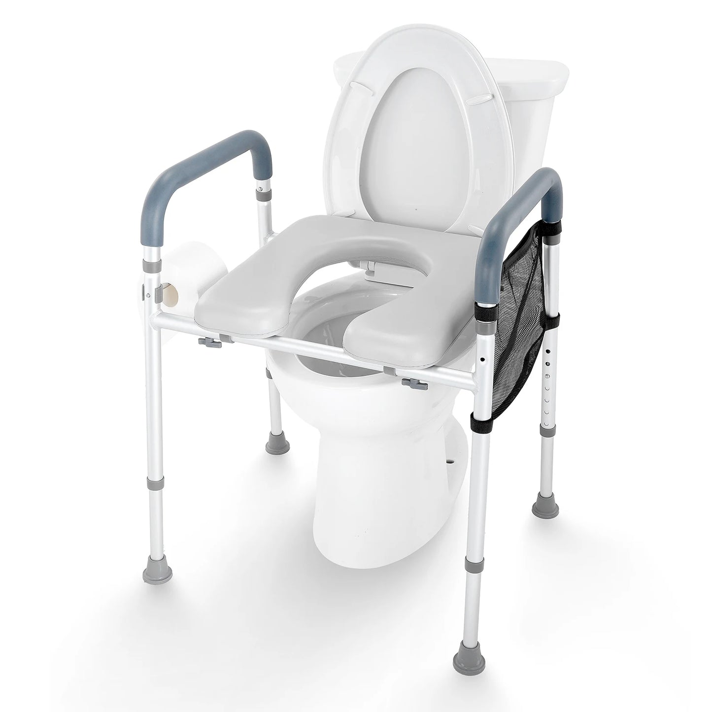 SucceBuy Raised Toilet Seat With Seven Position Height Adjustment