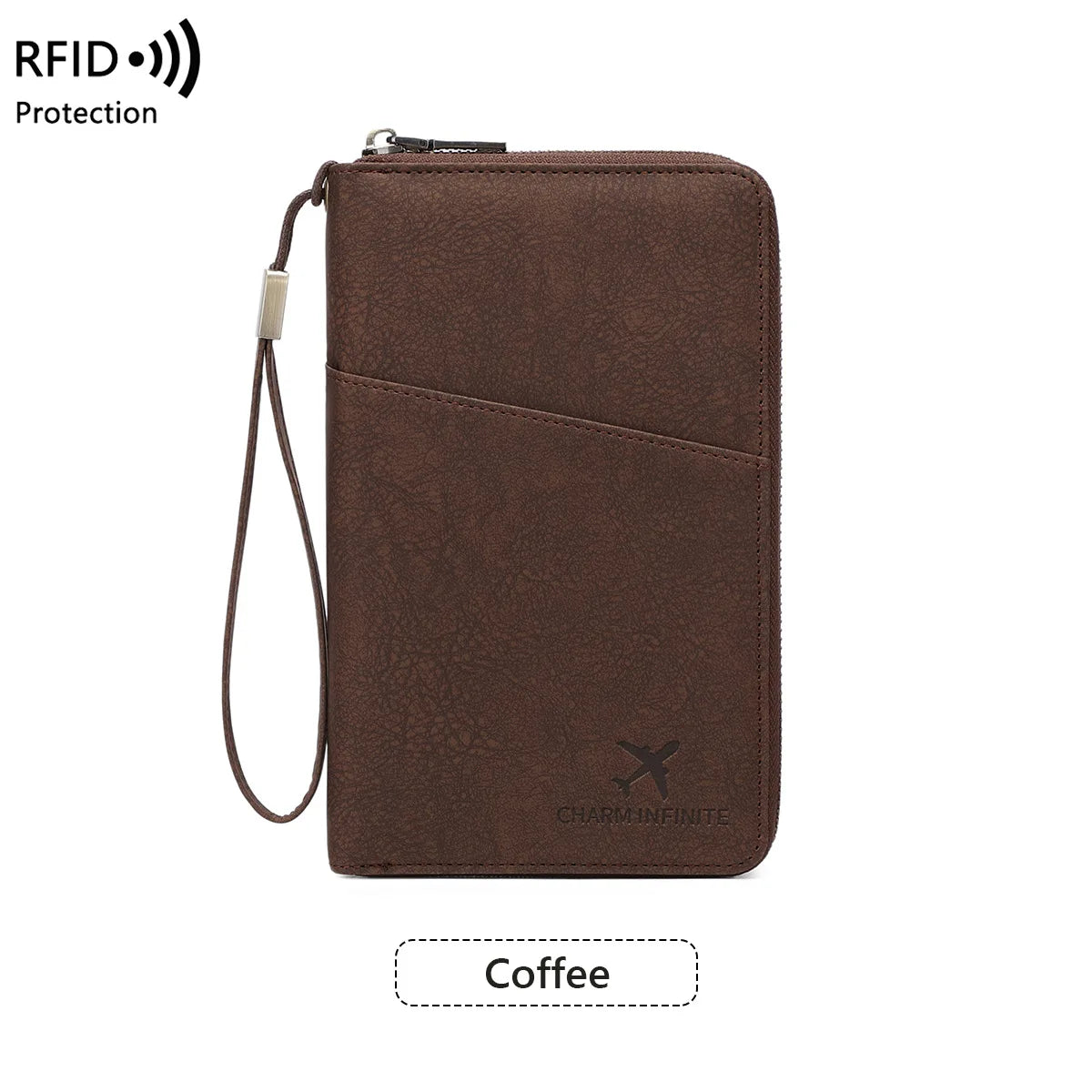 YIYUEQIANLI RFID Blocking Passport Wallet Travel Document Organizer