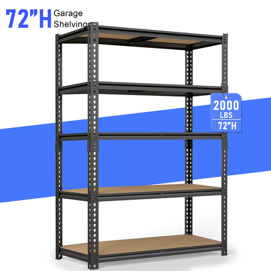 Heavy Duty Industrial Metal Storage Shelves Five Tier Adjustable Unit