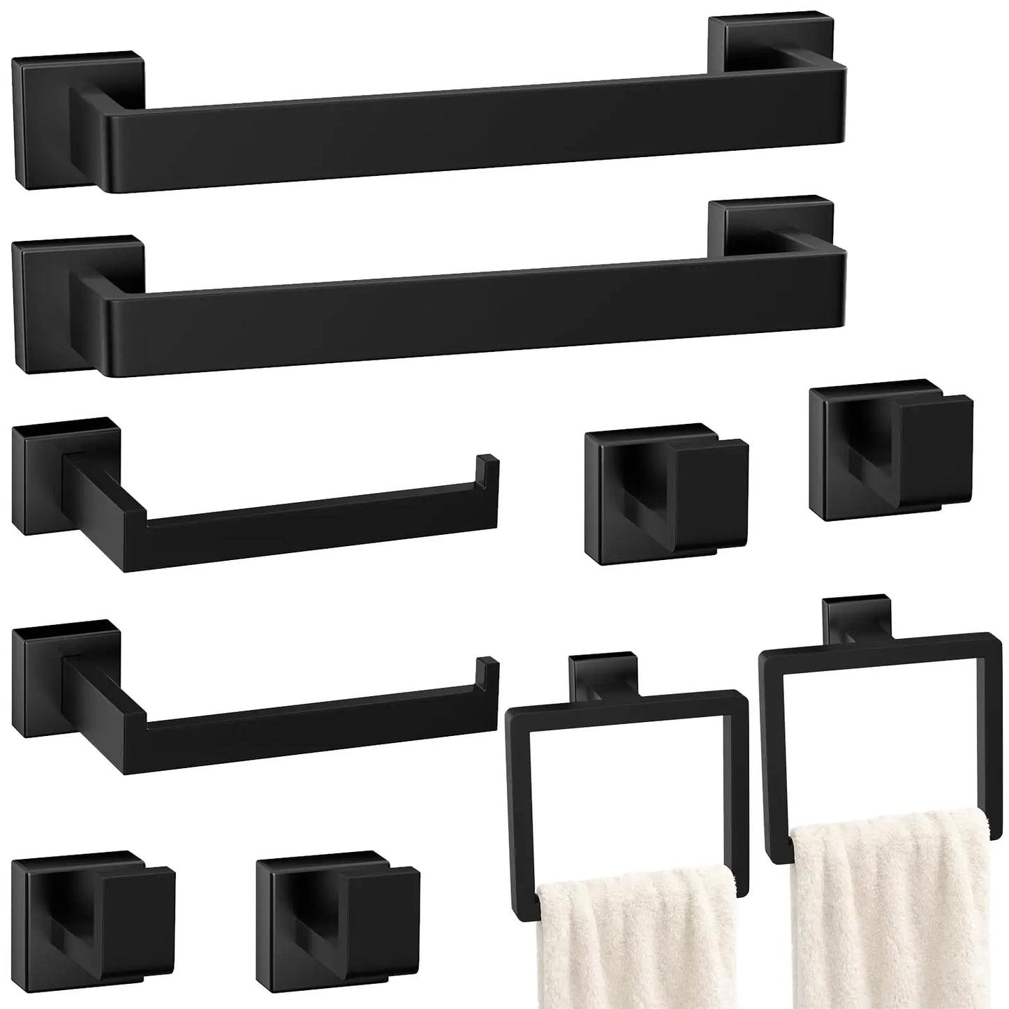 XIUWO 5-Piece Bathroom Hardware Set SUS304 Stainless Steel