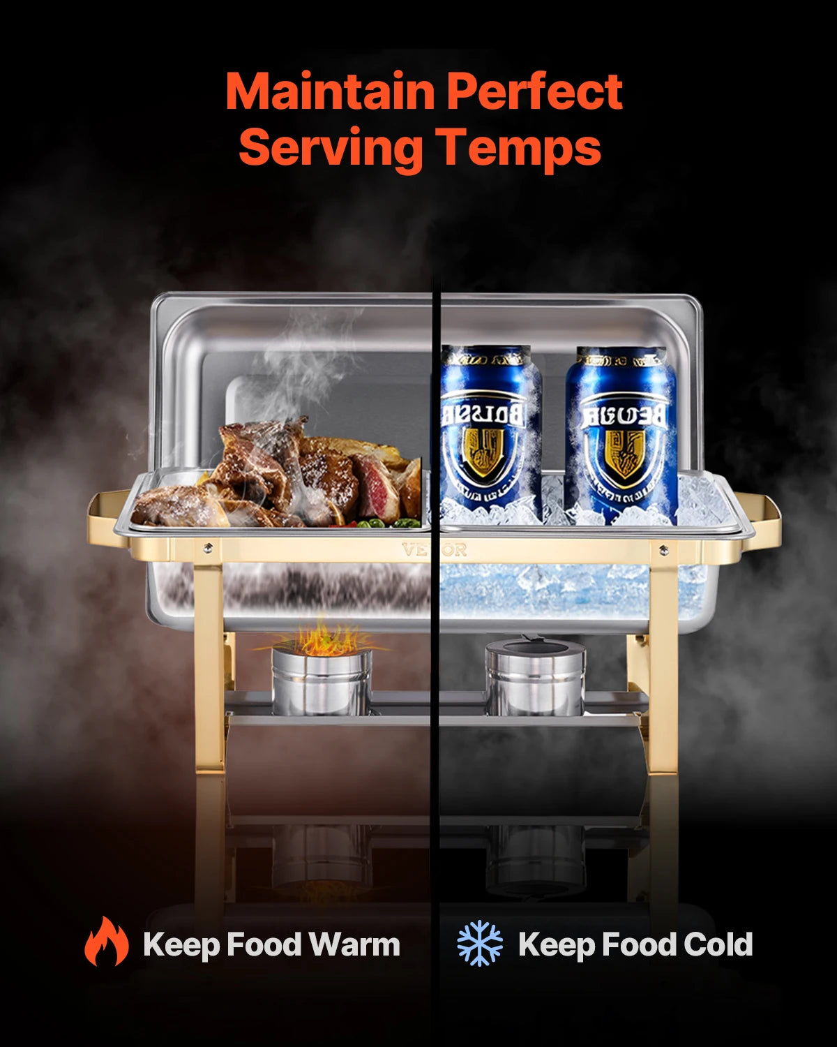 Succebuy Chafing Dish Buffet Set Stainless Steel Chafer With Pans