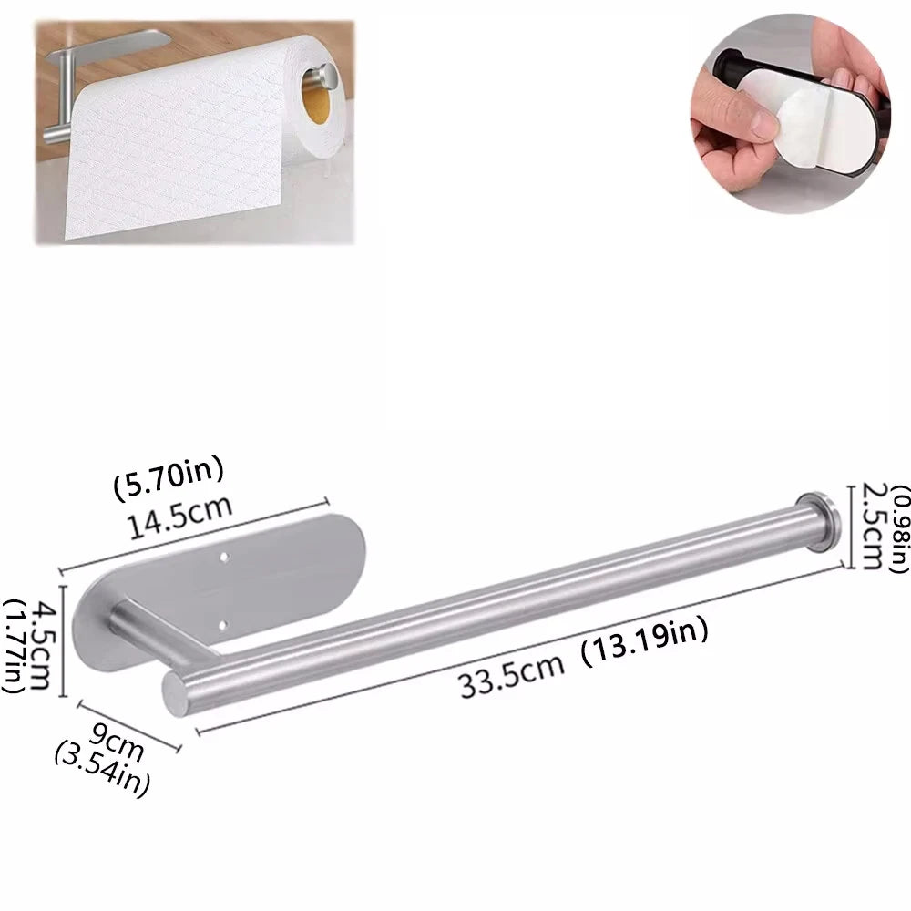 Adhesive Paper Towel Holder for Kitchen and Bathroom Organizer