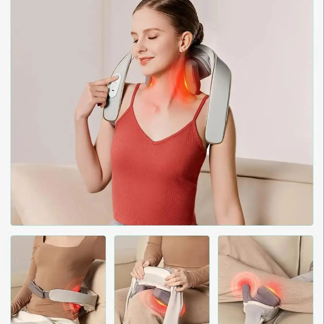 SKG H5 Mini Neck And Shoulder Massager With Heat Therapy