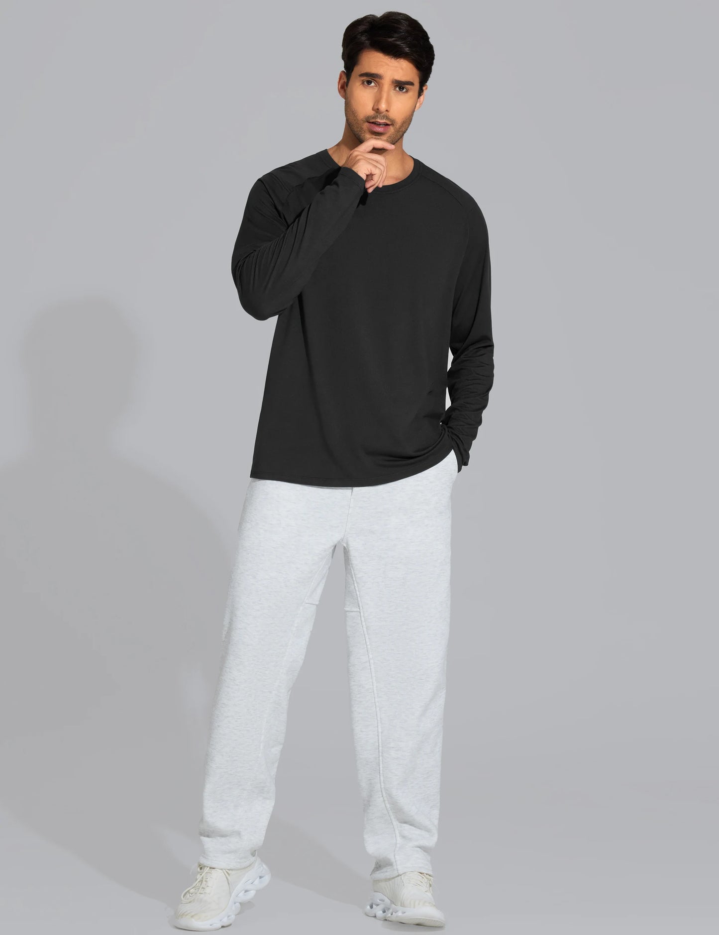 The Gym People Mens Lightweight Upf 50+ Long Sleeve Athletic Workout Pullover Top