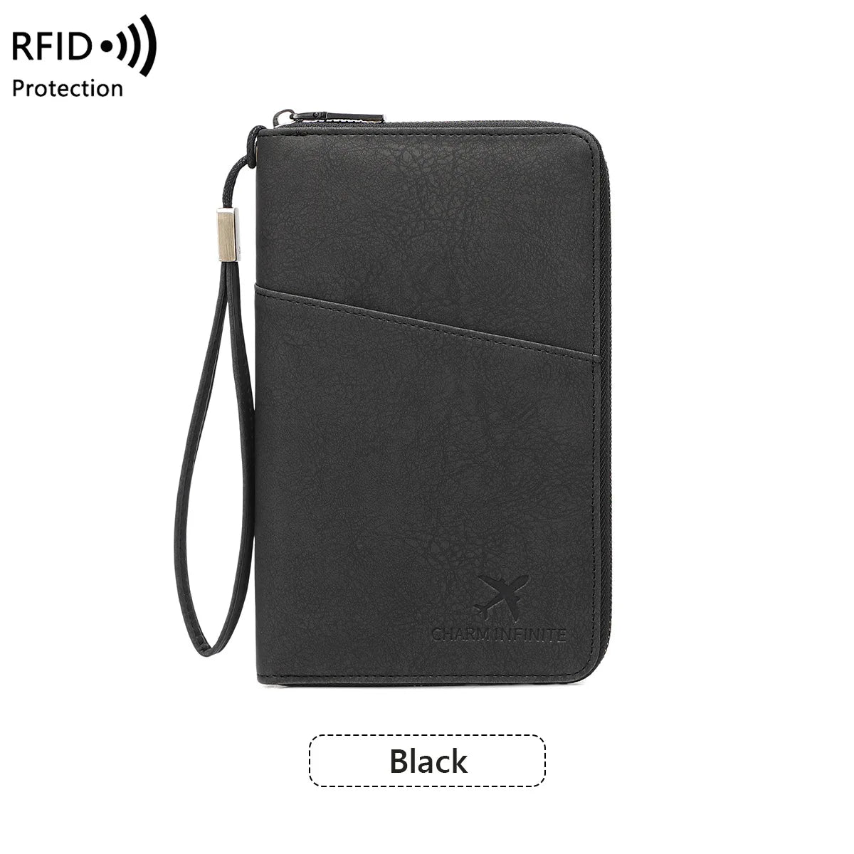 YIYUEQIANLI RFID Blocking Passport Wallet Travel Document Organizer