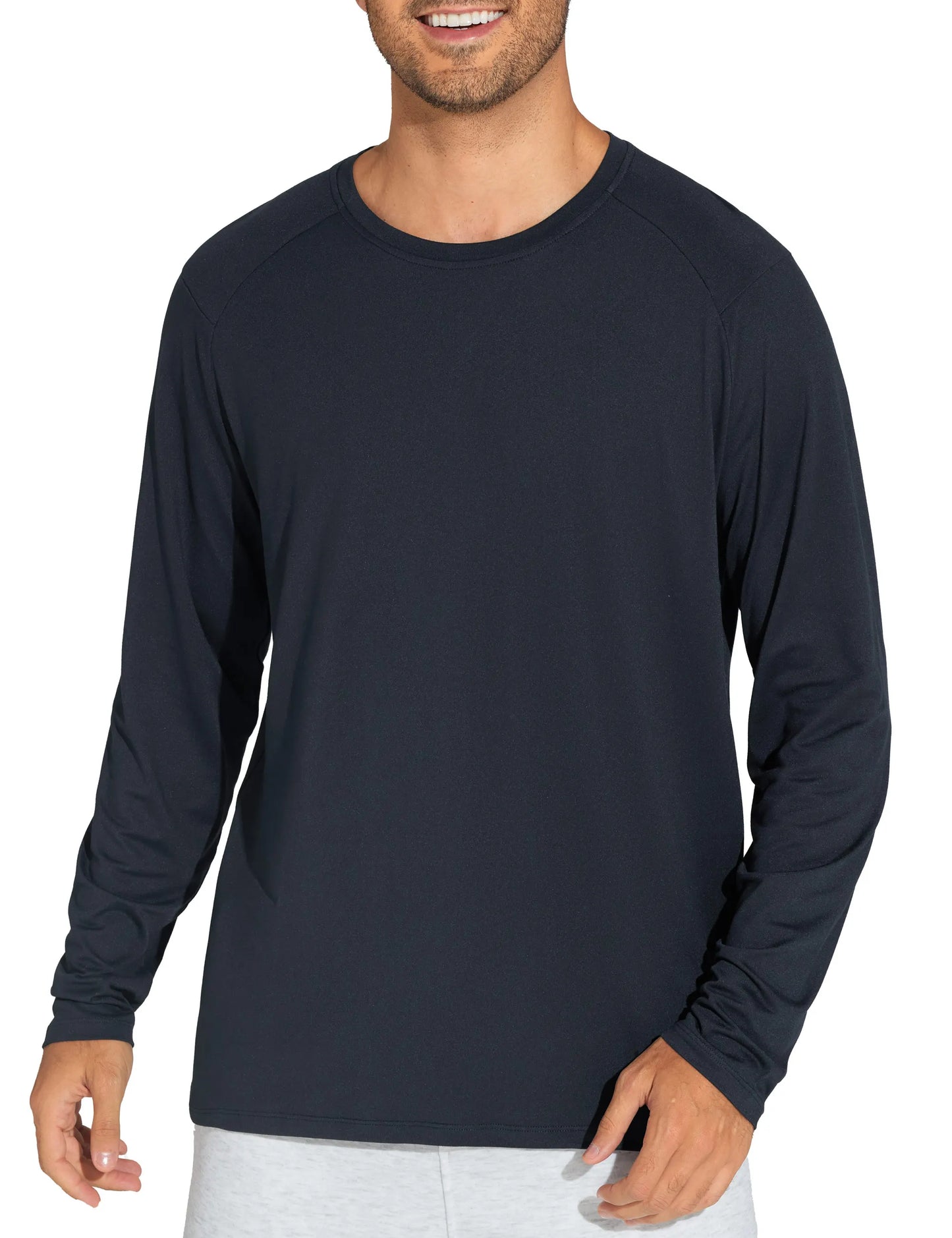 The Gym People Mens Lightweight Upf 50+ Long Sleeve Athletic Workout Pullover Top