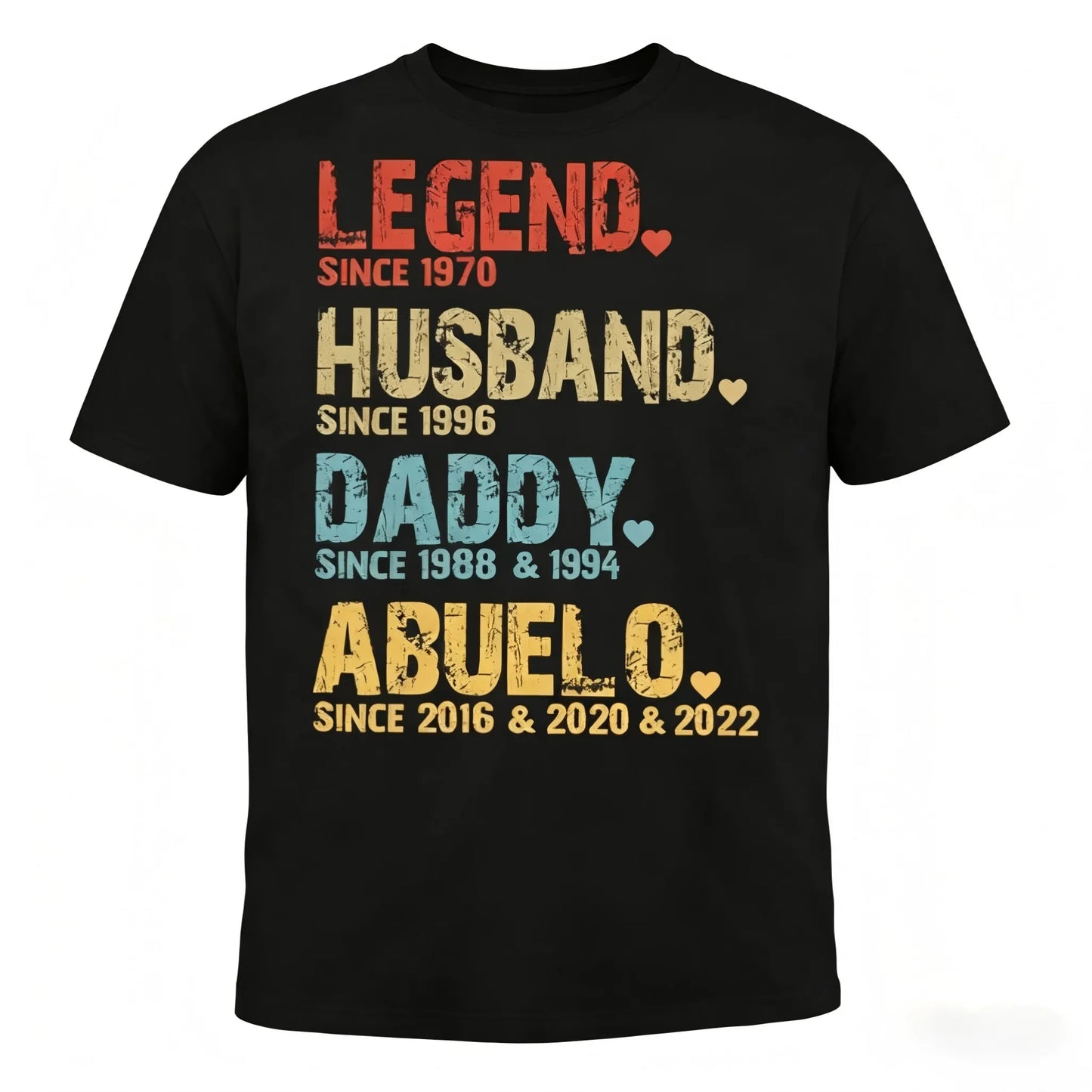 Personalized Dad Shirt Custom Daddy Tees Legend Grandpa Gift