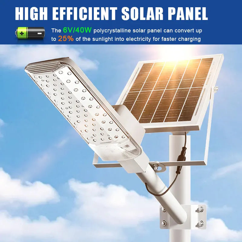 IP68 Outdoor Solar Street Light 8000LM 320 Degree Wide Angle