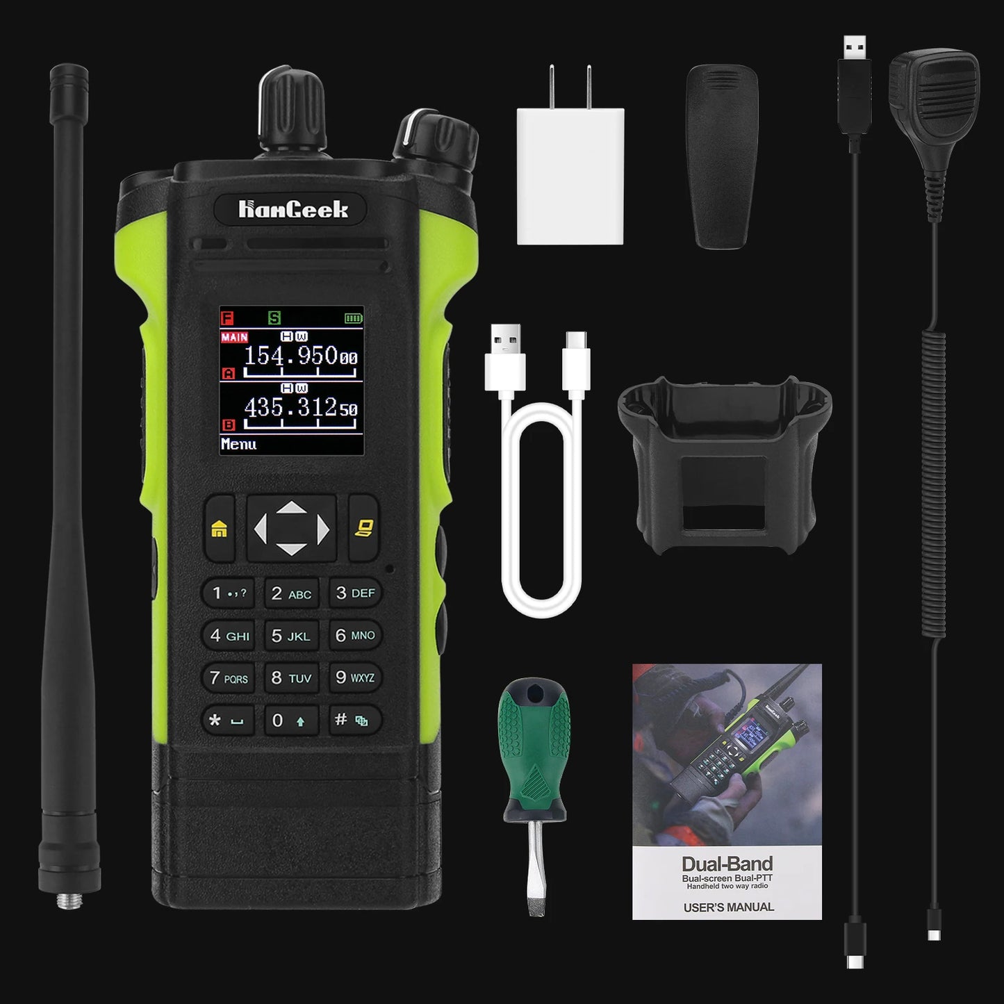 TZT APX8000 12W 128CH VHF UHF Dual Band Walkie Talkie