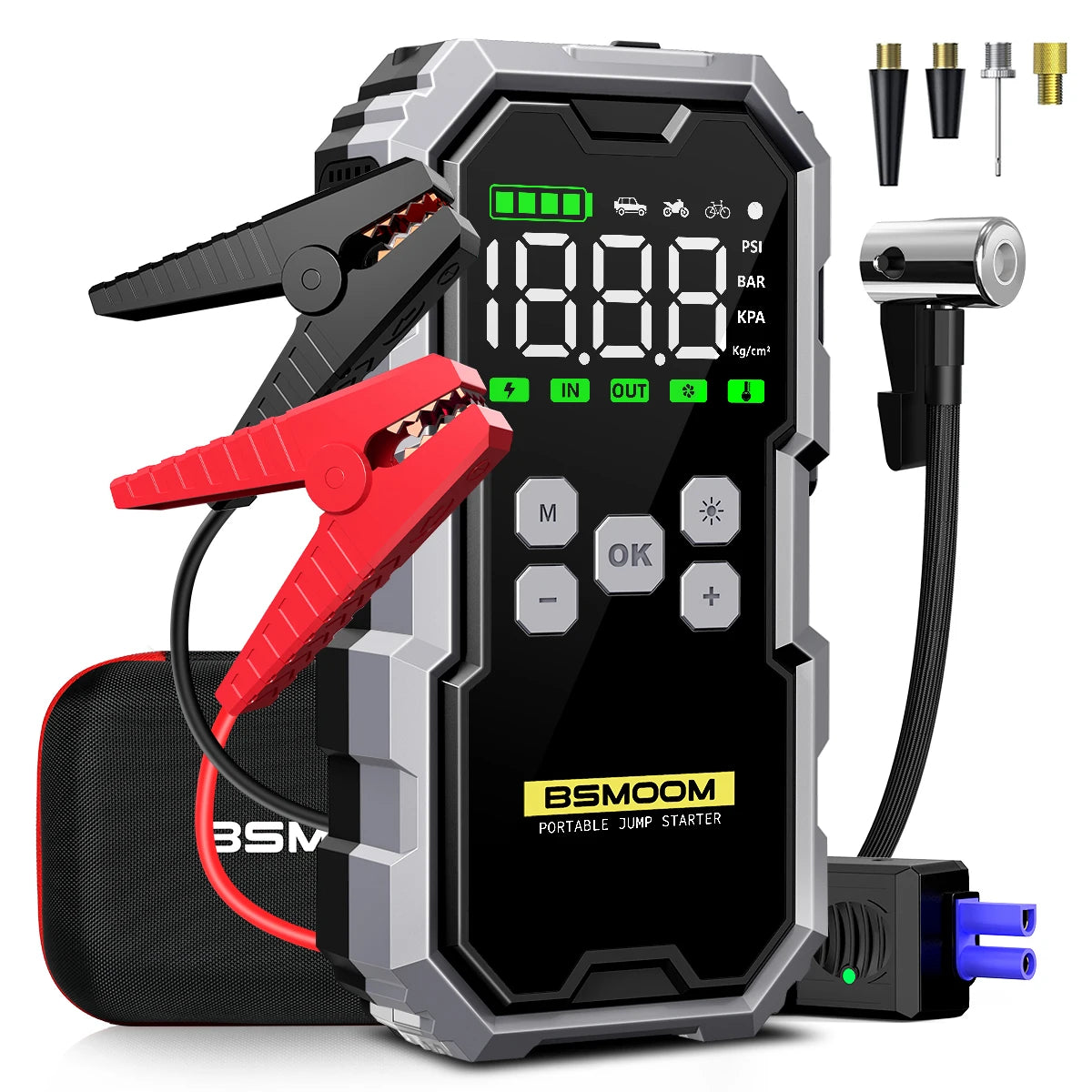 BIUBLE 7000A Jump Starter Air Compressor And 12V Power Bank
