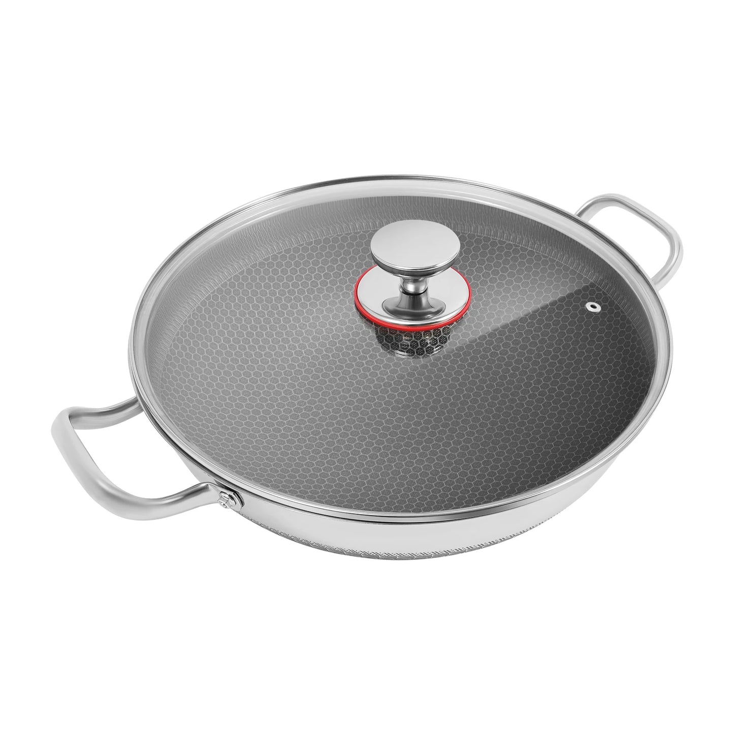 Bymaocar Nonstick Cookware With Lid Stainless Steel Frying Pan