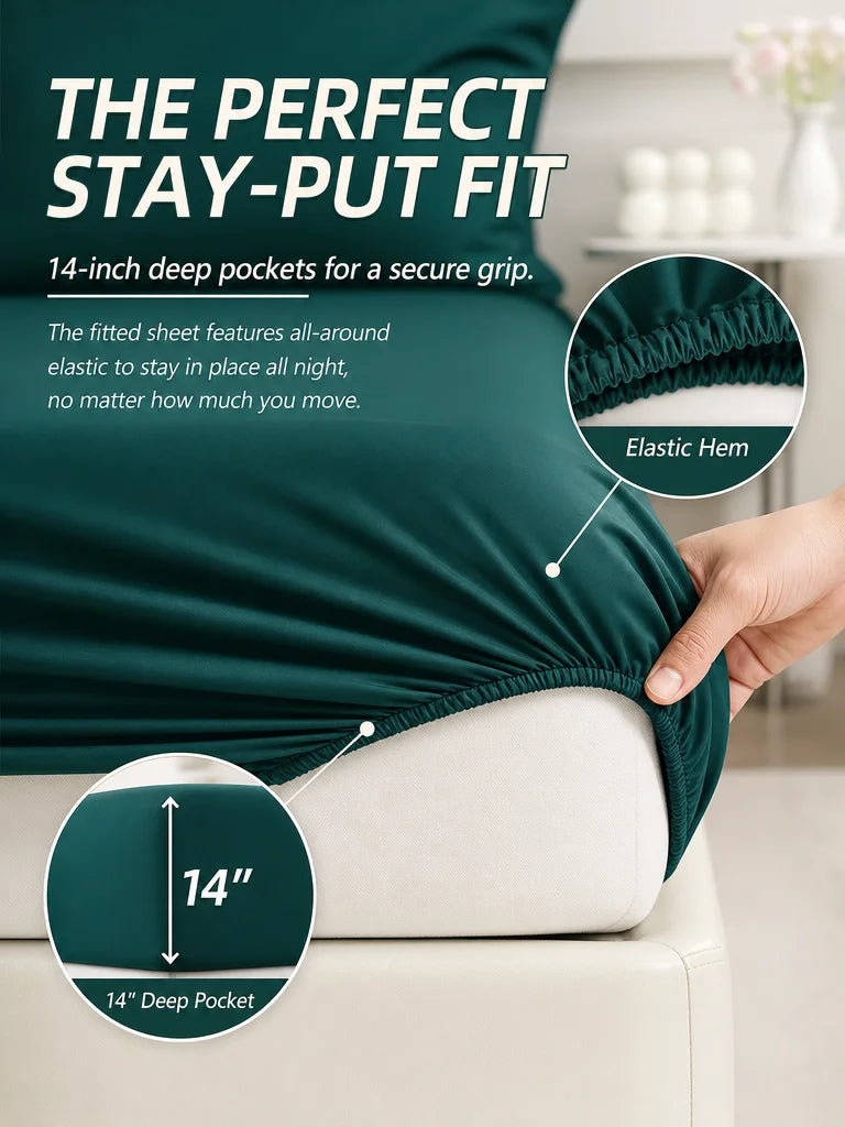 EasYum 100 Percent Polyester Quilted Bedding Set With Pillowcases