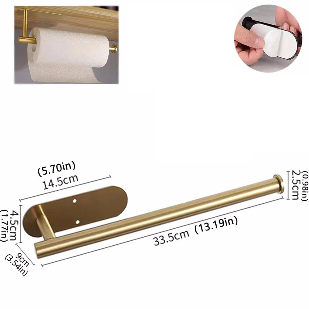 Adhesive Paper Towel Holder for Kitchen and Bathroom Organizer