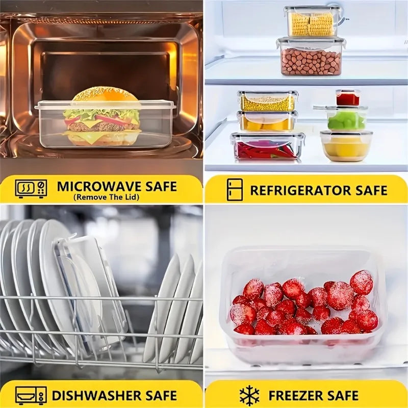 BPA Free Food Storage Set With Airtight Lids And Labels