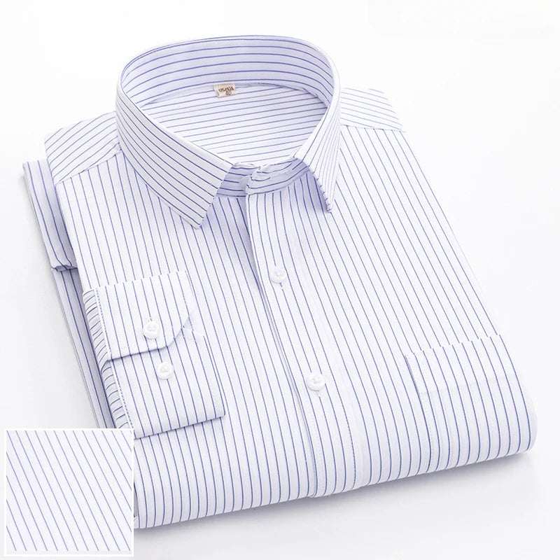 Qi Xiu Cai Men Slim-Fit Long-Sleeve Shirt Casualwear