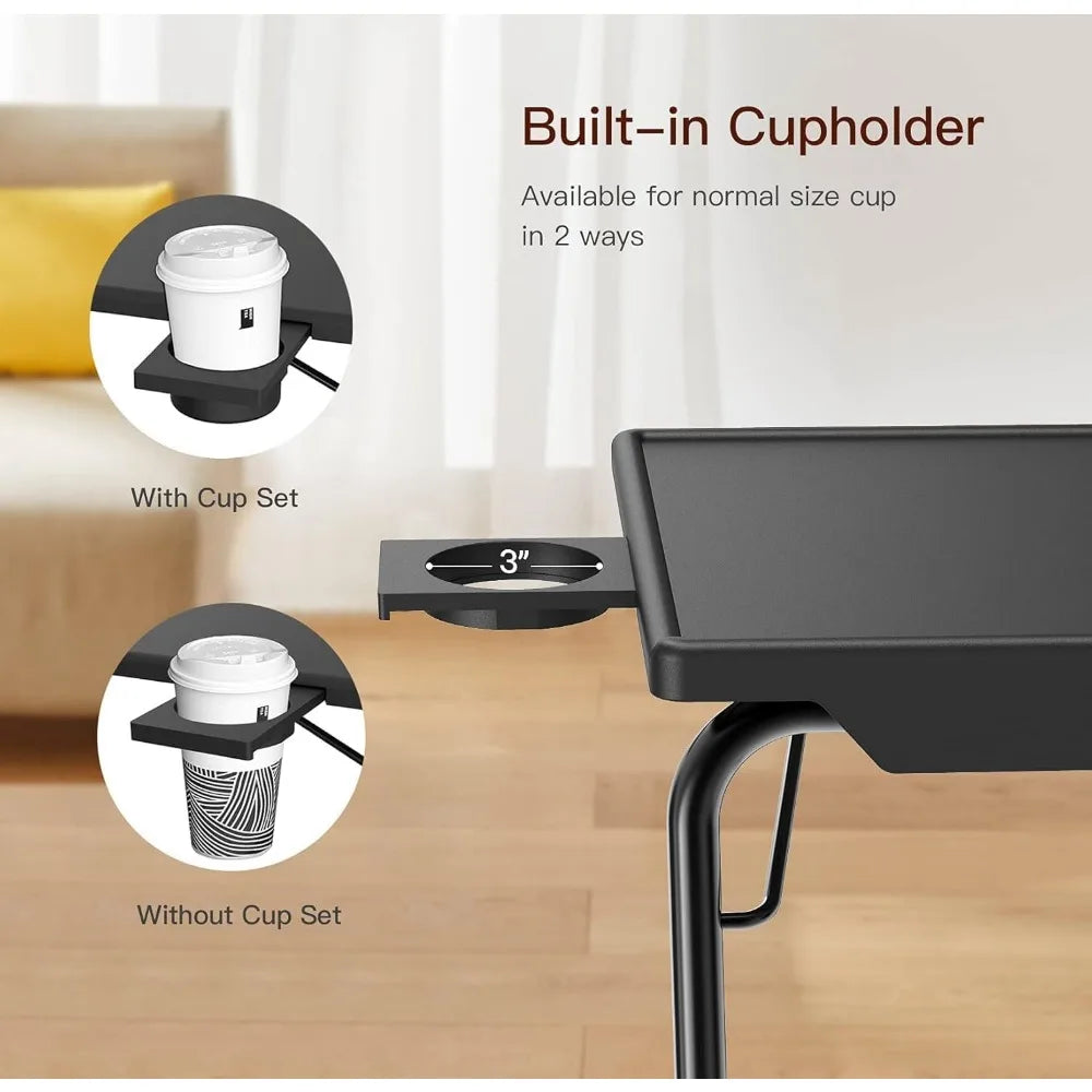 NBVCX Adjustable Folding TV Tray Table For Bed And Sofa