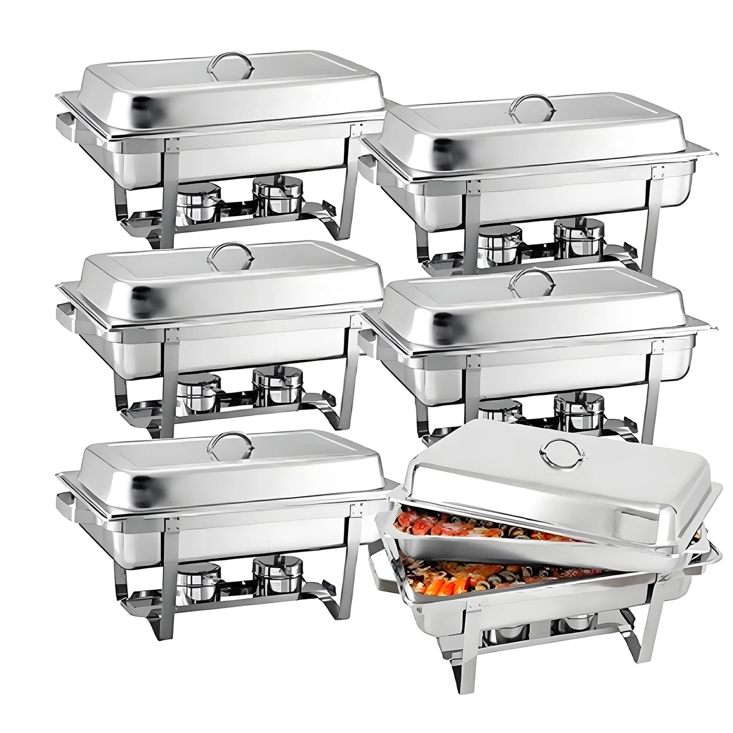 Stainless Steel Chafing Dish Buffet Set 8 Quart With Lids
