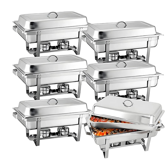 Stainless Steel Chafing Dish Buffet Set 8 Quart With Lids
