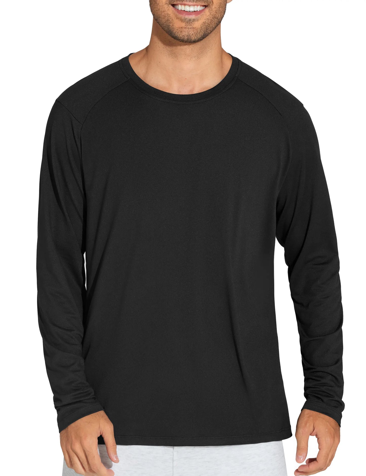 The Gym People Mens Lightweight Upf 50+ Long Sleeve Athletic Workout Pullover Top