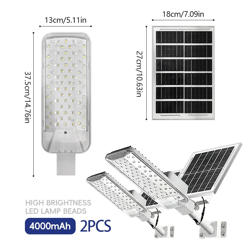IP68 Outdoor Solar Street Light 8000LM 320 Degree Wide Angle