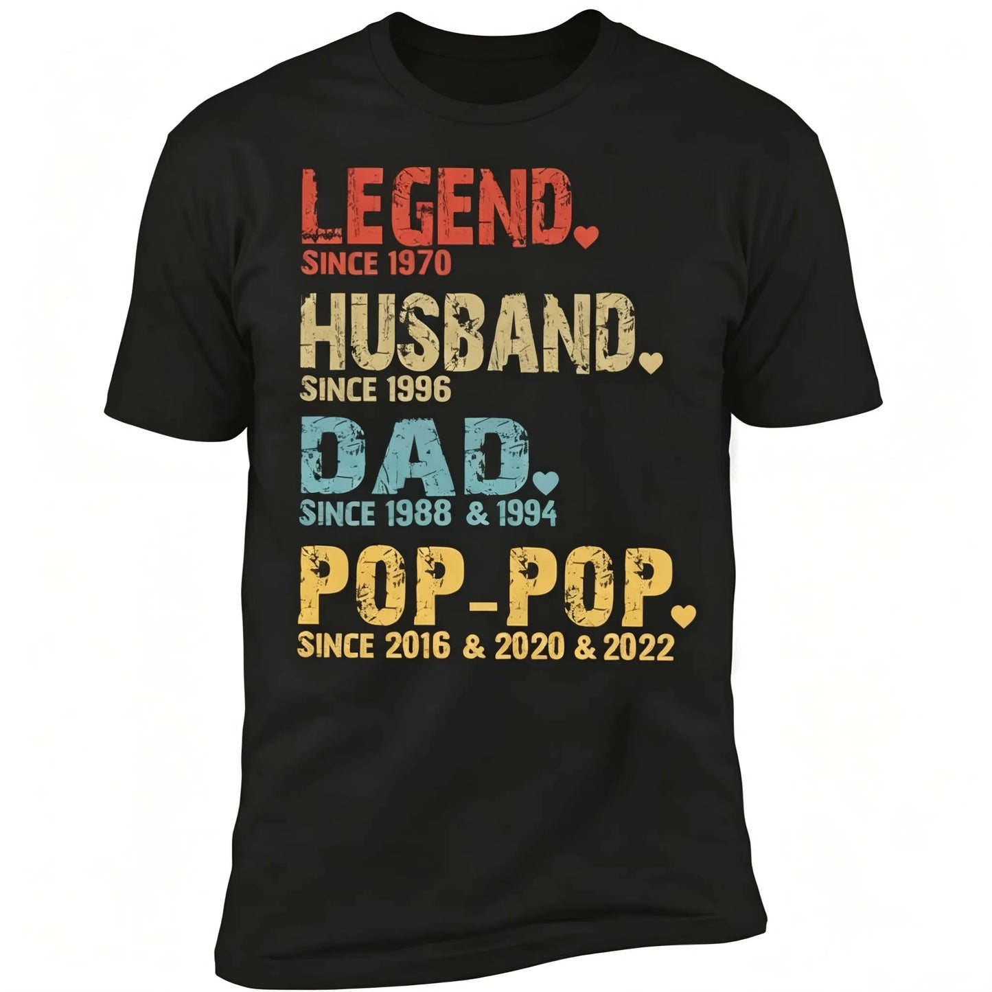 Personalized Dad Shirt Custom Daddy Tees Legend Grandpa Gift
