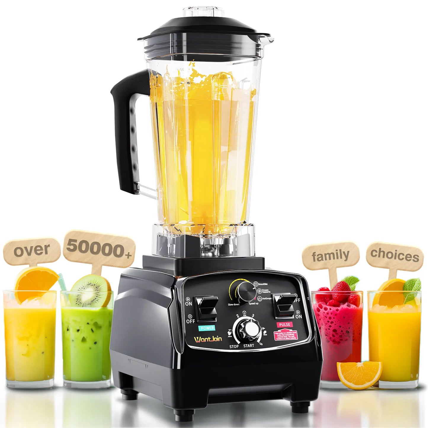 WantJoin 1800W Professional Commercial Blender With Timer