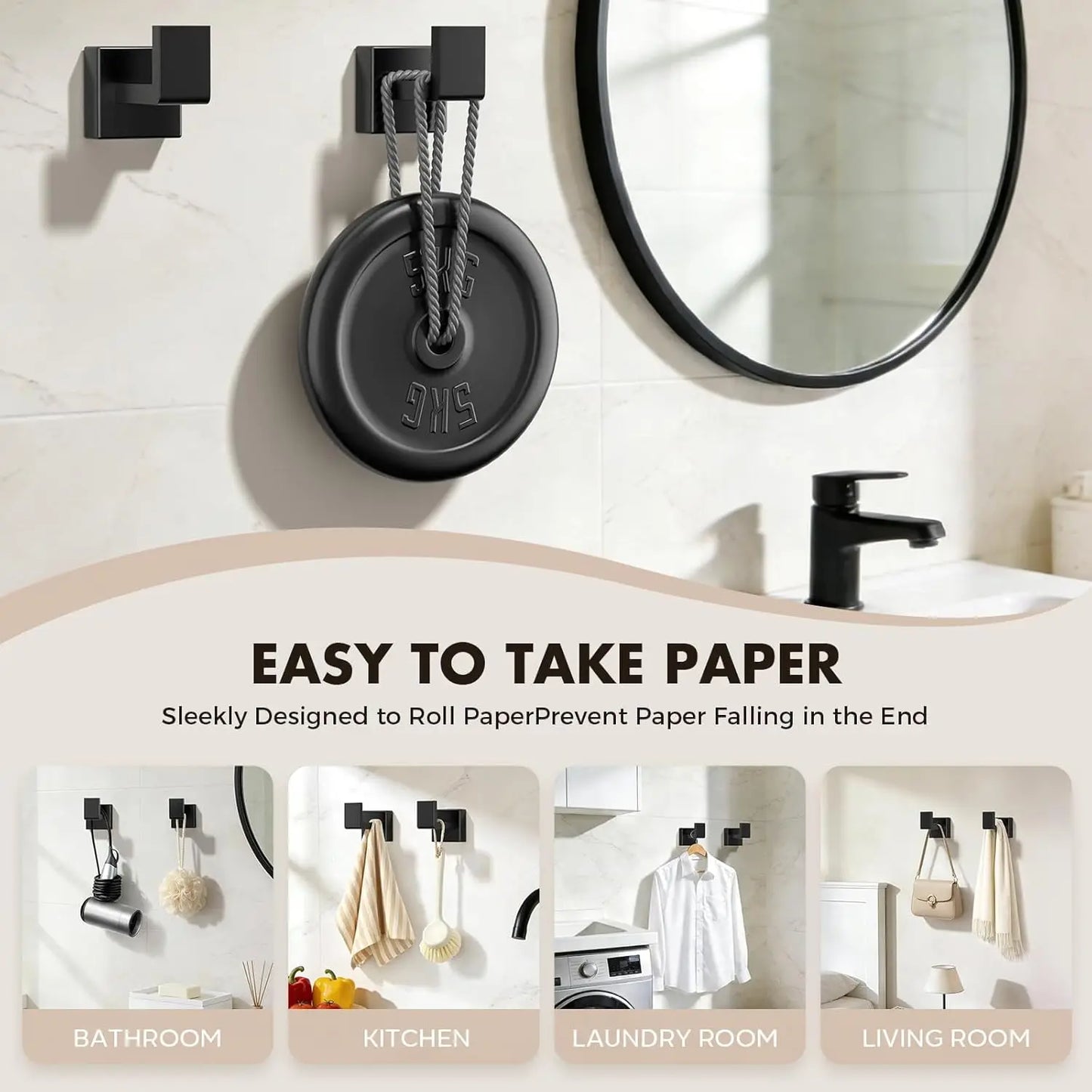 XIUWO 5-Piece Bathroom Hardware Set SUS304 Stainless Steel