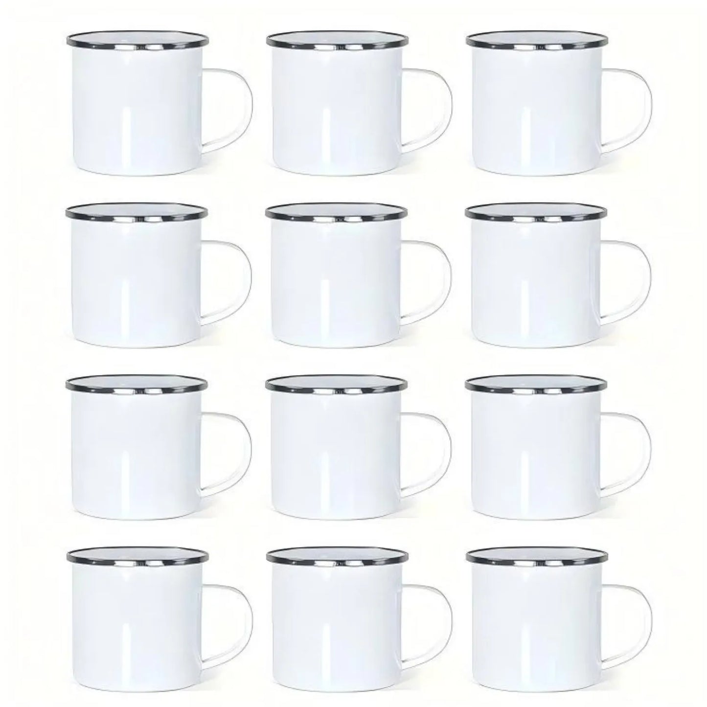 Enamel Mugs Set for Camping and Kitchen Rustic Classic